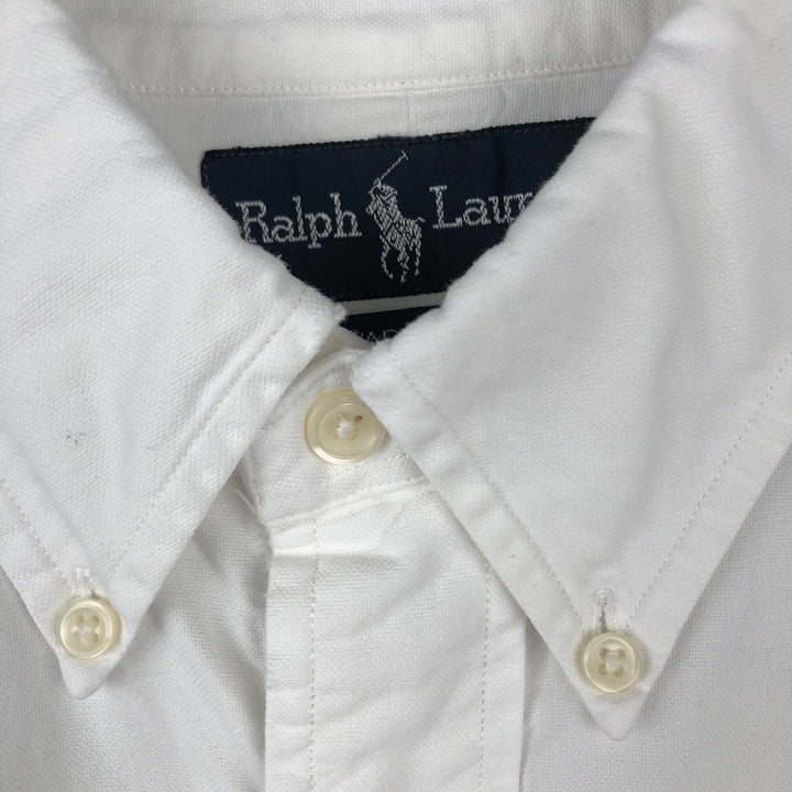 Ralph Lauren YARMOUTH long sleeve button down shirt, men's XL size cotton white type Vintage Second Hand