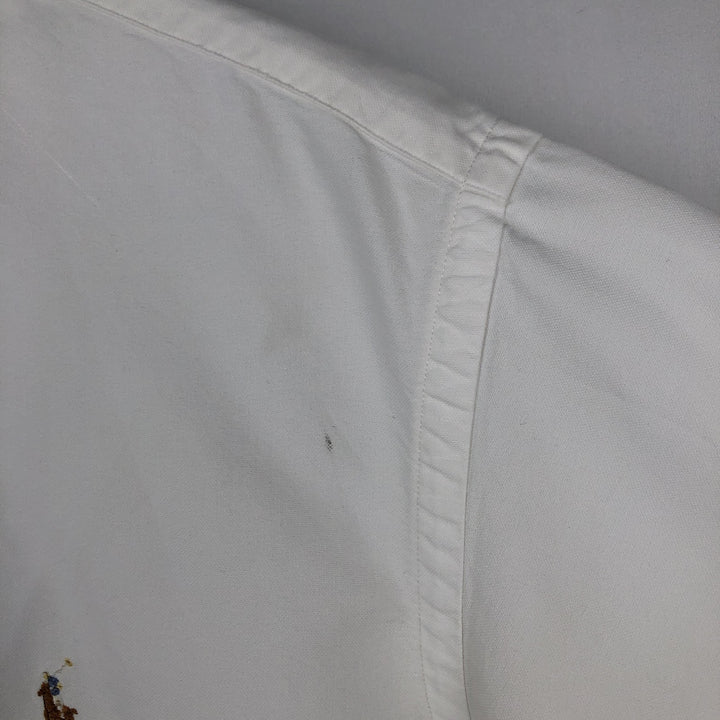 Ralph Lauren YARMOUTH long sleeve button down shirt, men's XL size cotton white type Vintage Second Hand