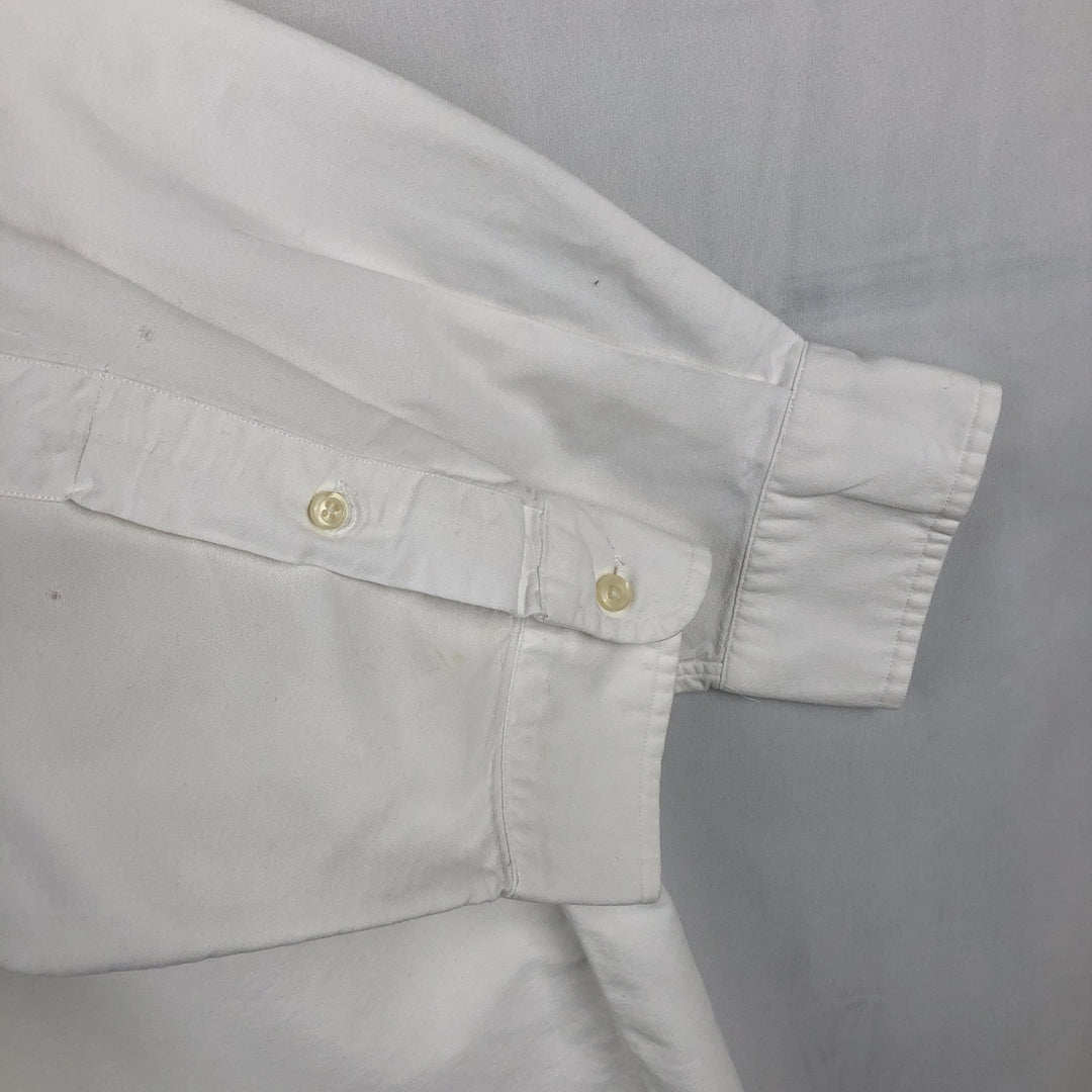 Ralph Lauren YARMOUTH long sleeve button down shirt, men's XL size cotton white type Vintage Second Hand