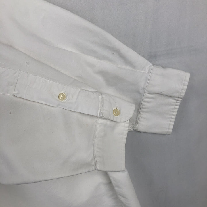 Ralph Lauren YARMOUTH long sleeve button down shirt, men's XL size cotton white type Vintage Second Hand