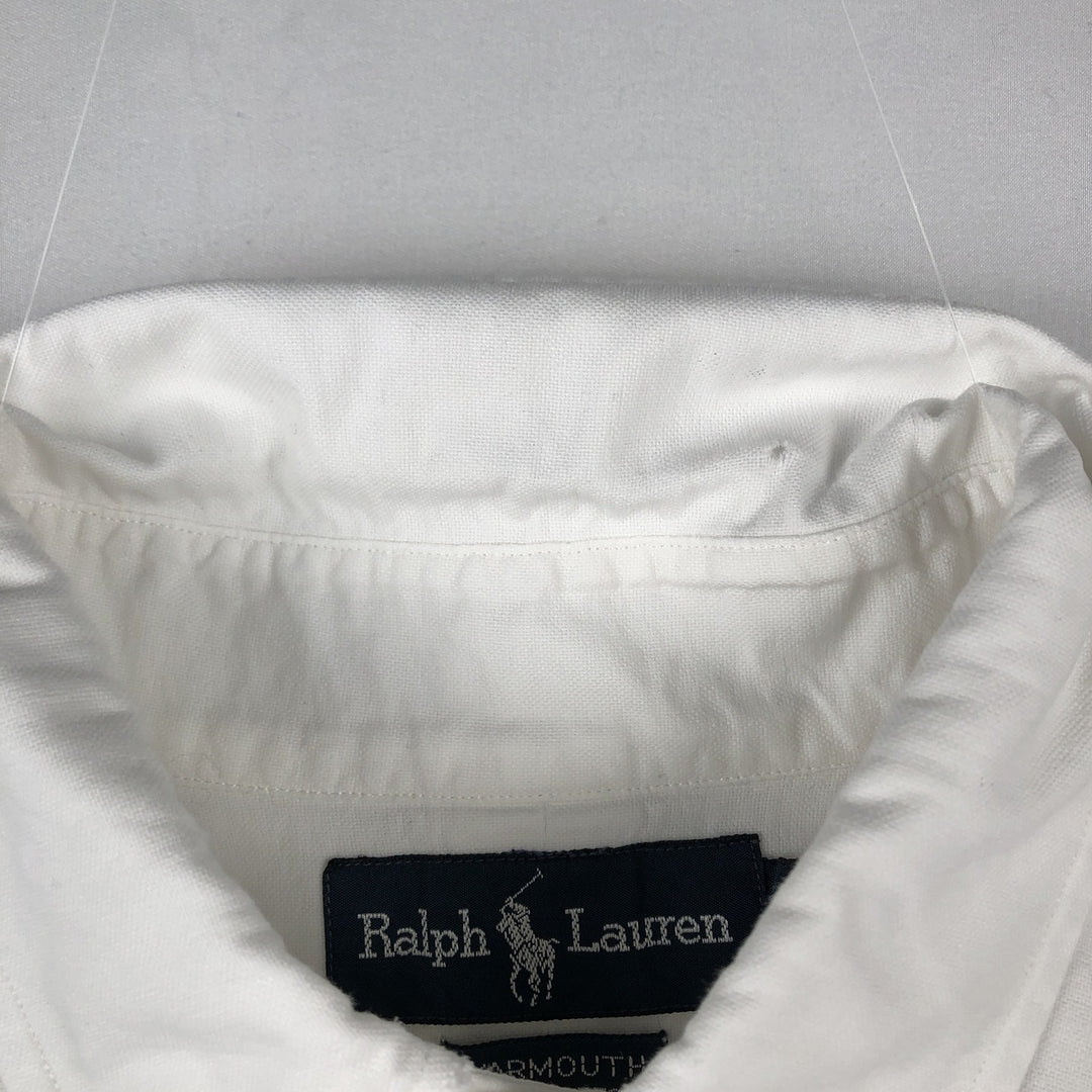 Ralph Lauren YARMOUTH long sleeve button down shirt, men's XL size cotton white type Vintage Second Hand