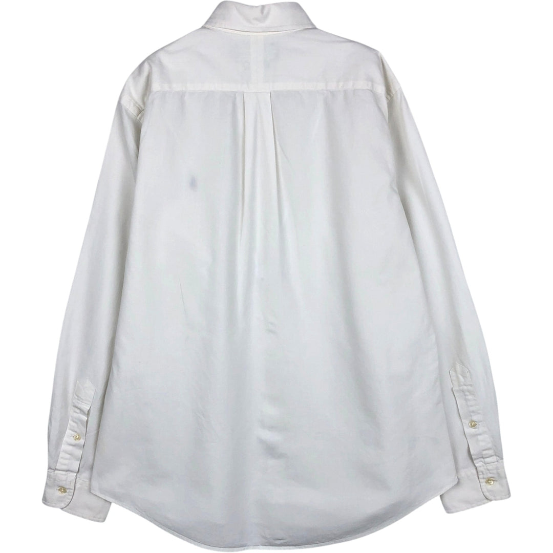 Ralph Lauren CUSTOM FIT long sleeve button down shirt, men's size M cotton white type Vintage Second Hand