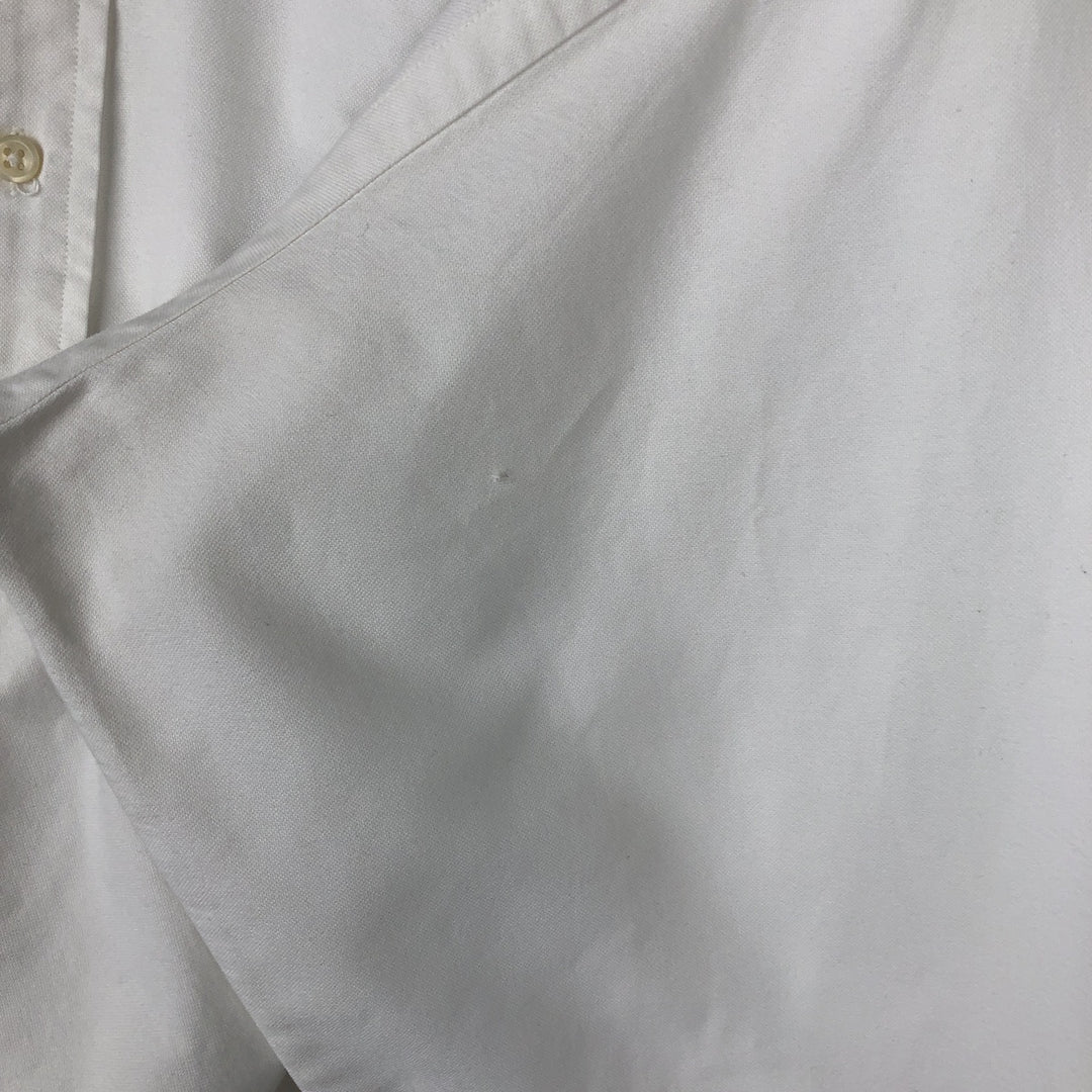 Ralph Lauren YARMOUTH long sleeve button down shirt, men's size L cotton white type Vintage Second Hand