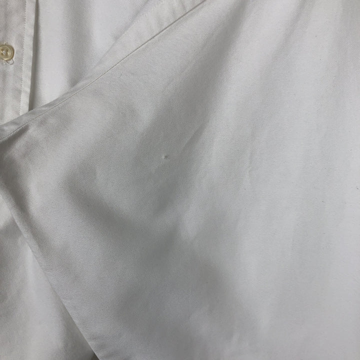 Ralph Lauren YARMOUTH long sleeve button down shirt, men's size L cotton white type Vintage Second Hand