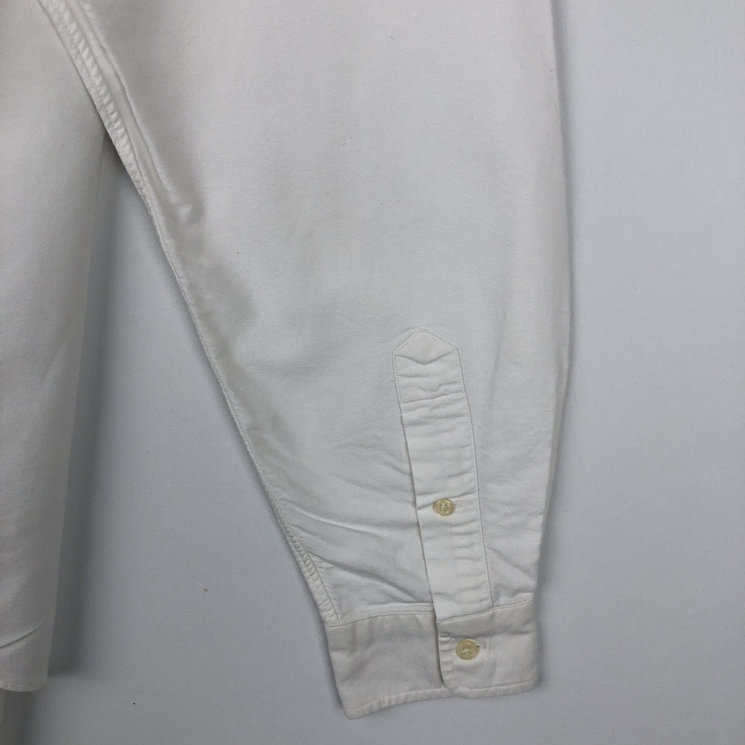 Ralph Lauren YARMOUTH long sleeve button down shirt, men's size L cotton white type Vintage Second Hand