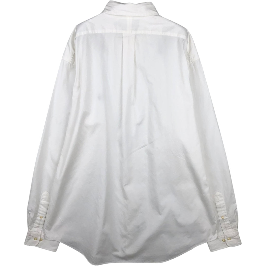 Ralph Lauren YARMOUTH long sleeve button down shirt, men's XL size cotton white type Vintage Second Hand