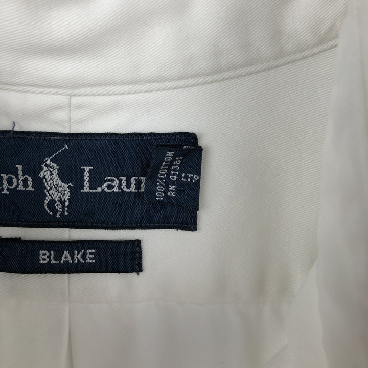 Ralph Lauren BLAKE long sleeve button down shirt, men's size L cotton white type Vintage Second Hand