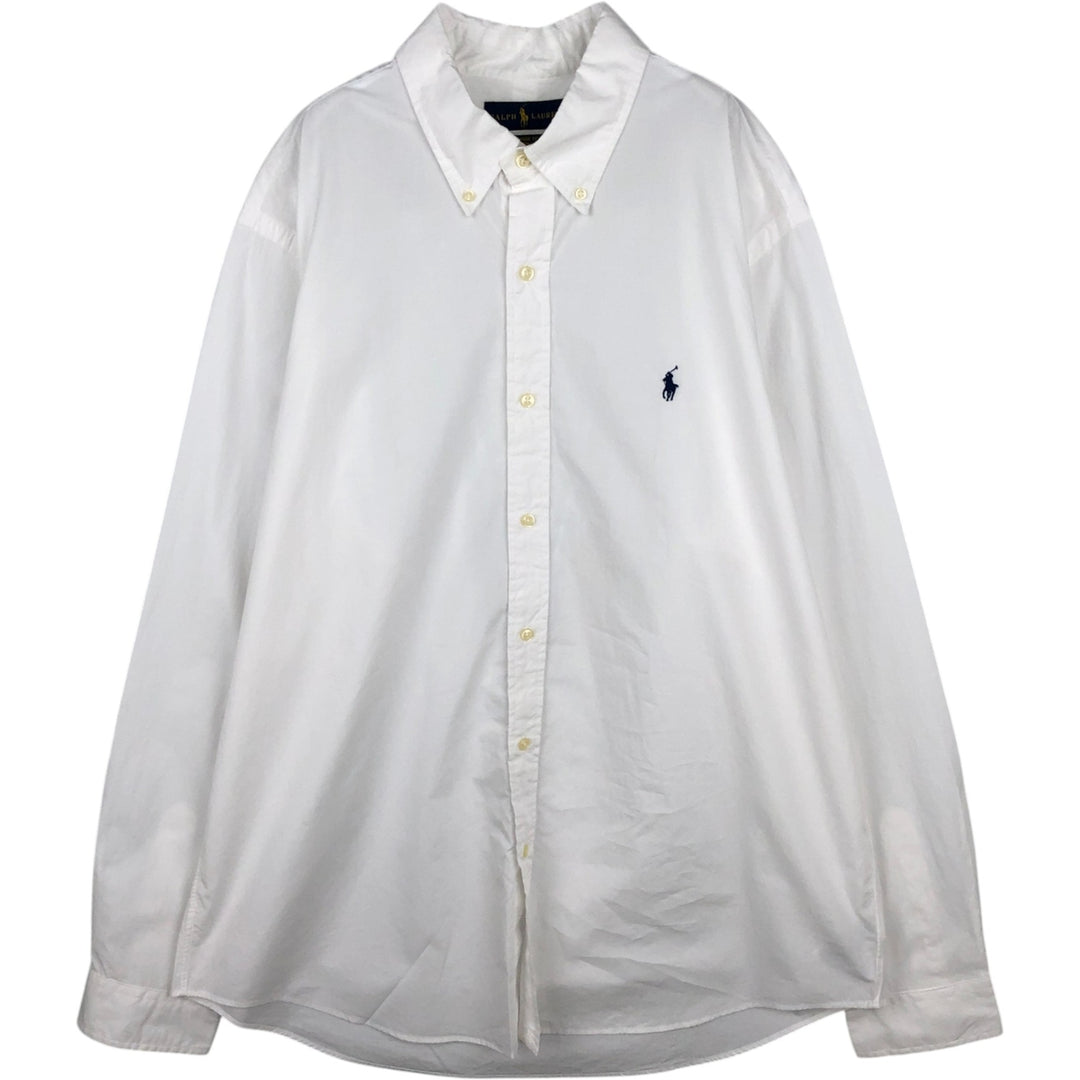 Ralph Lauren Classic Fit Long Sleeve Button Down Shirt Men's XL cotton white type Vintage Second Hand