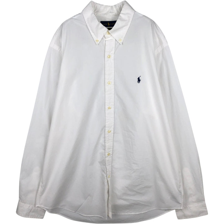 Ralph Lauren Classic Fit Long Sleeve Button Down Shirt Men's XL cotton white type Vintage Second Hand