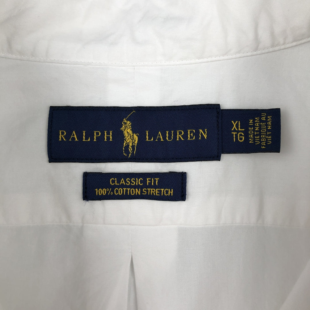Ralph Lauren Classic Fit Long Sleeve Button Down Shirt Men's XL cotton white type Vintage Second Hand