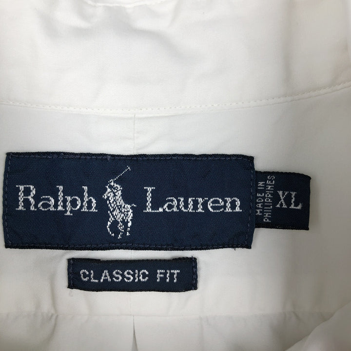 Ralph Lauren Classic Fit Long Sleeve Button Down Shirt Men's XL cotton white type Vintage Second Hand