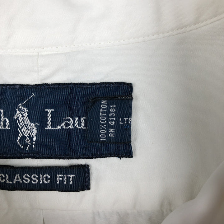 Ralph Lauren Classic Fit Long Sleeve Button Down Shirt Men's XL cotton white type Vintage Second Hand
