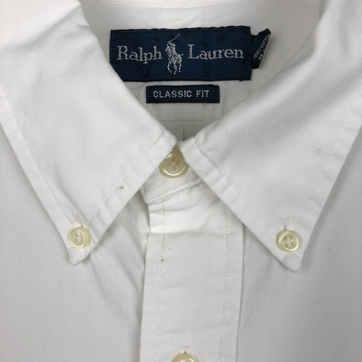 Ralph Lauren Classic Fit Long Sleeve Button Down Shirt Men's XL cotton white type Vintage Second Hand