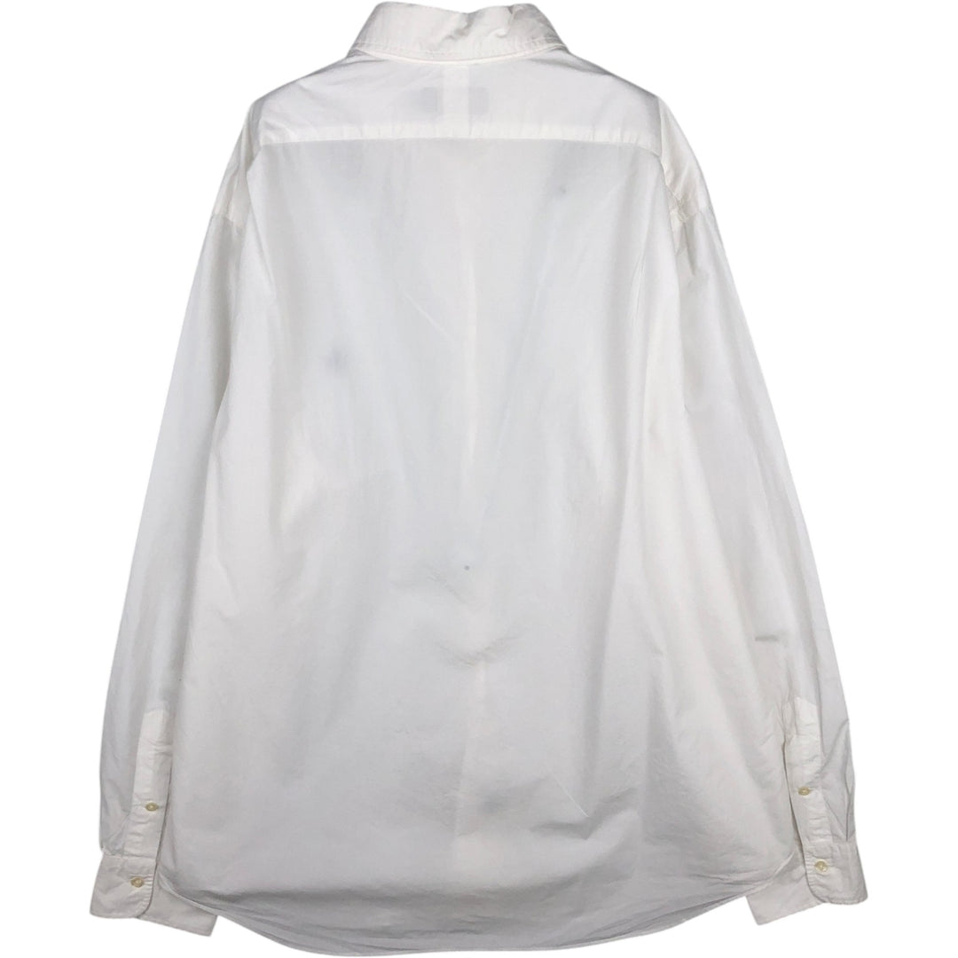Ralph Lauren POLO RALPH LAUREN Long-Sleeve Cotton Shirt, Men's Size XL (approx.) cotton white type Vintage Second Hand