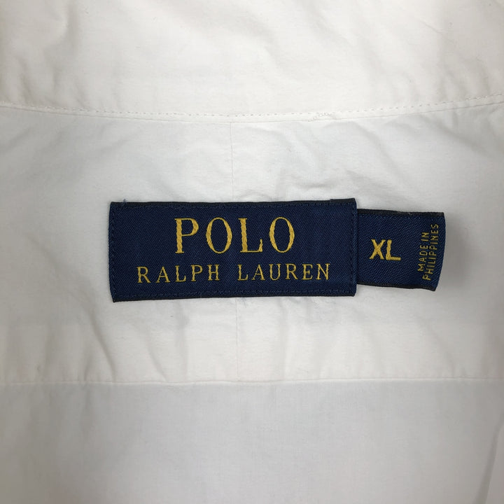 Ralph Lauren POLO RALPH LAUREN Long-Sleeve Cotton Shirt, Men's Size XL (approx.) cotton white type Vintage Second Hand