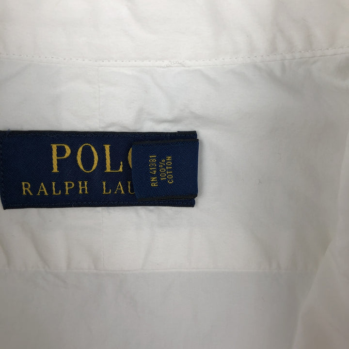Ralph Lauren POLO RALPH LAUREN Long-Sleeve Cotton Shirt, Men's Size XL (approx.) cotton white type Vintage Second Hand