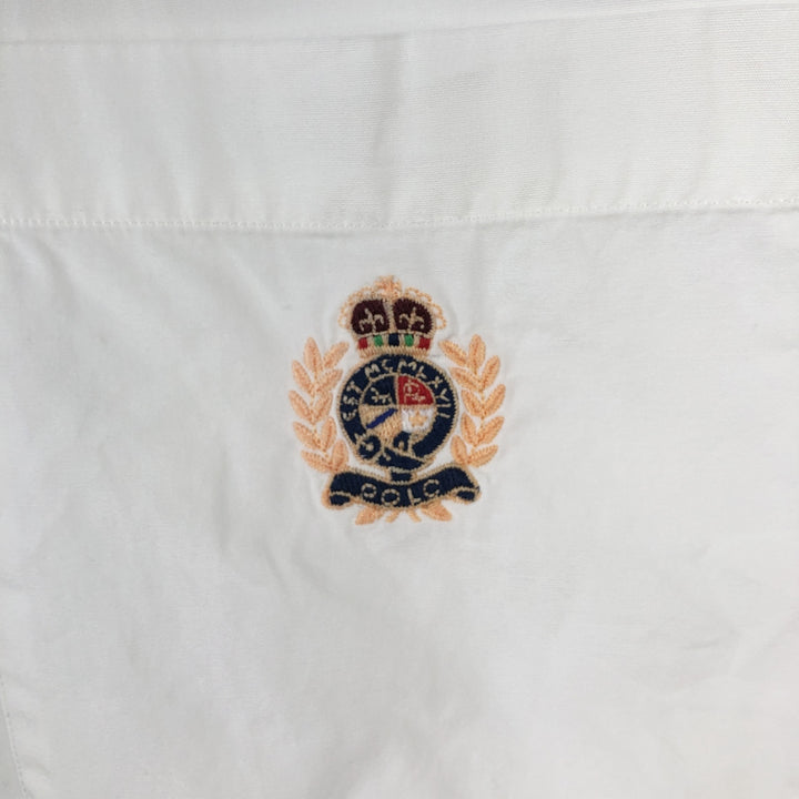 Ralph Lauren POLO by Ralph Lauren long sleeve cotton shirt, men's size L cotton white type Vintage Second Hand