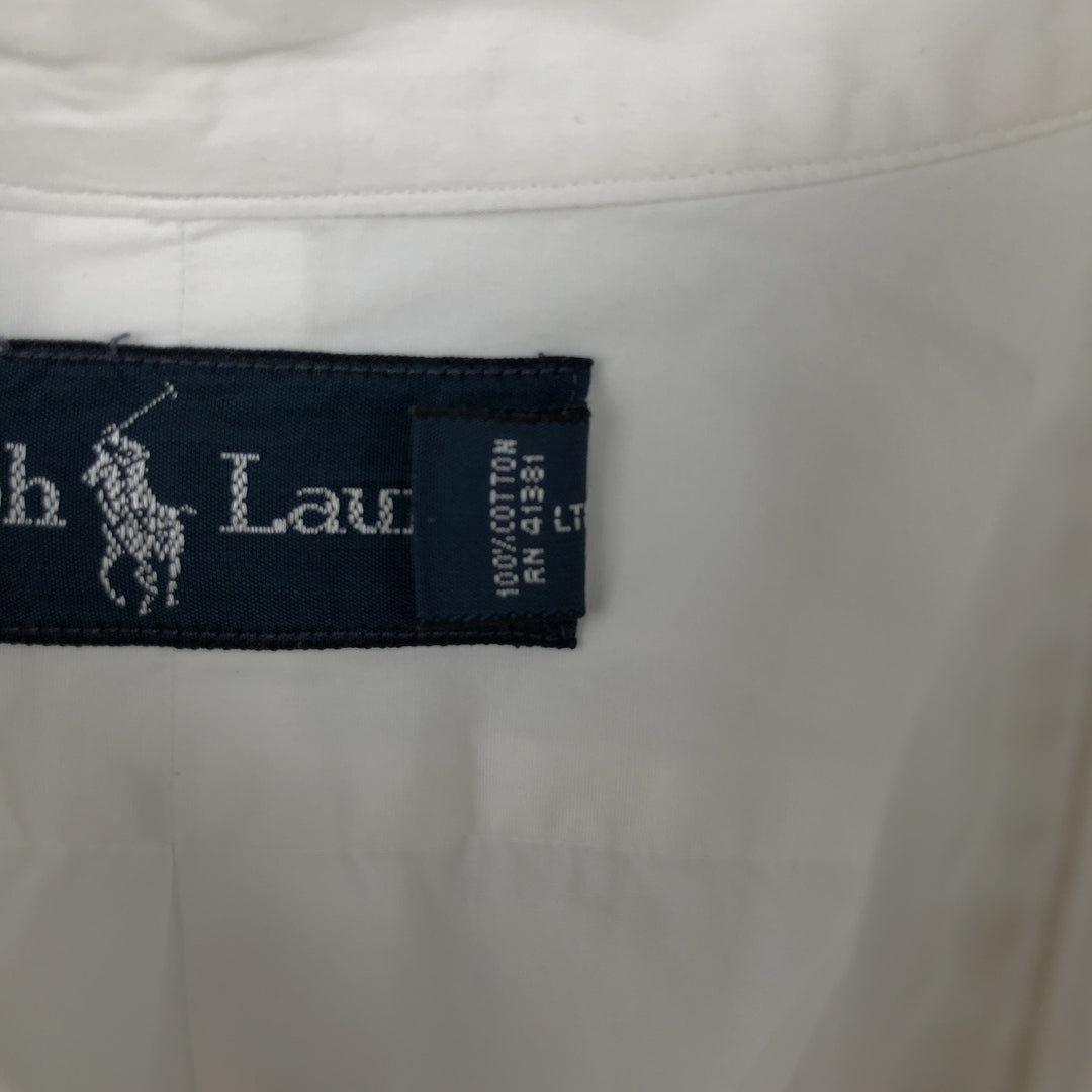 Ralph Lauren long sleeve button down shirt, men's XL size cotton white type Vintage Second Hand