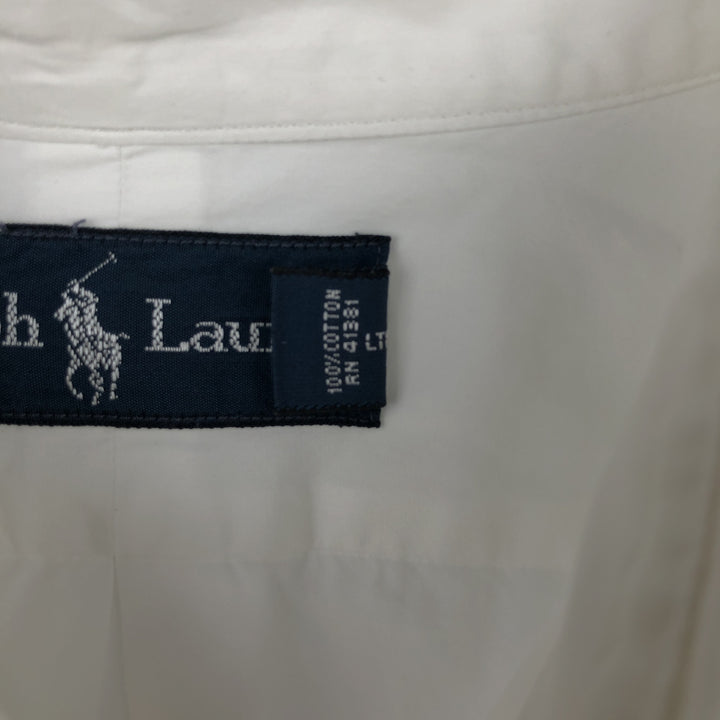 Ralph Lauren long sleeve button down shirt, men's XL size cotton white type Vintage Second Hand