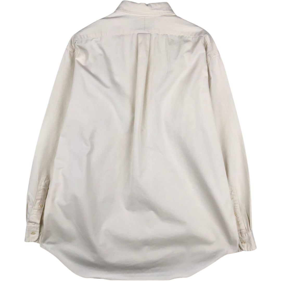 Ralph Lauren BLAKE long sleeve button down shirt, men's size L cotton unbleached Vintage Second Hand