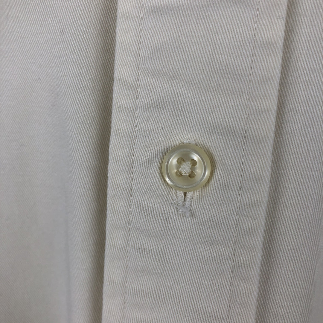 Ralph Lauren BLAKE long sleeve button down shirt, men's size L cotton unbleached Vintage Second Hand