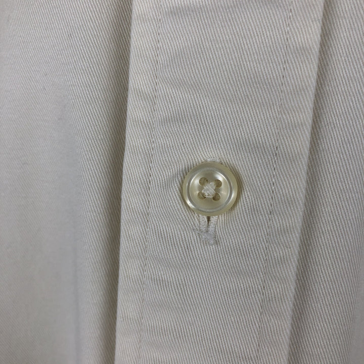 Ralph Lauren BLAKE long sleeve button down shirt, men's size L cotton unbleached Vintage Second Hand