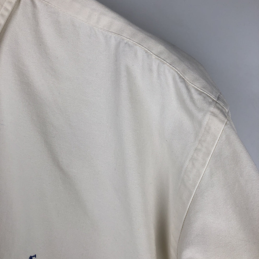 Ralph Lauren BLAKE long sleeve button down shirt, men's size L cotton unbleached Vintage Second Hand