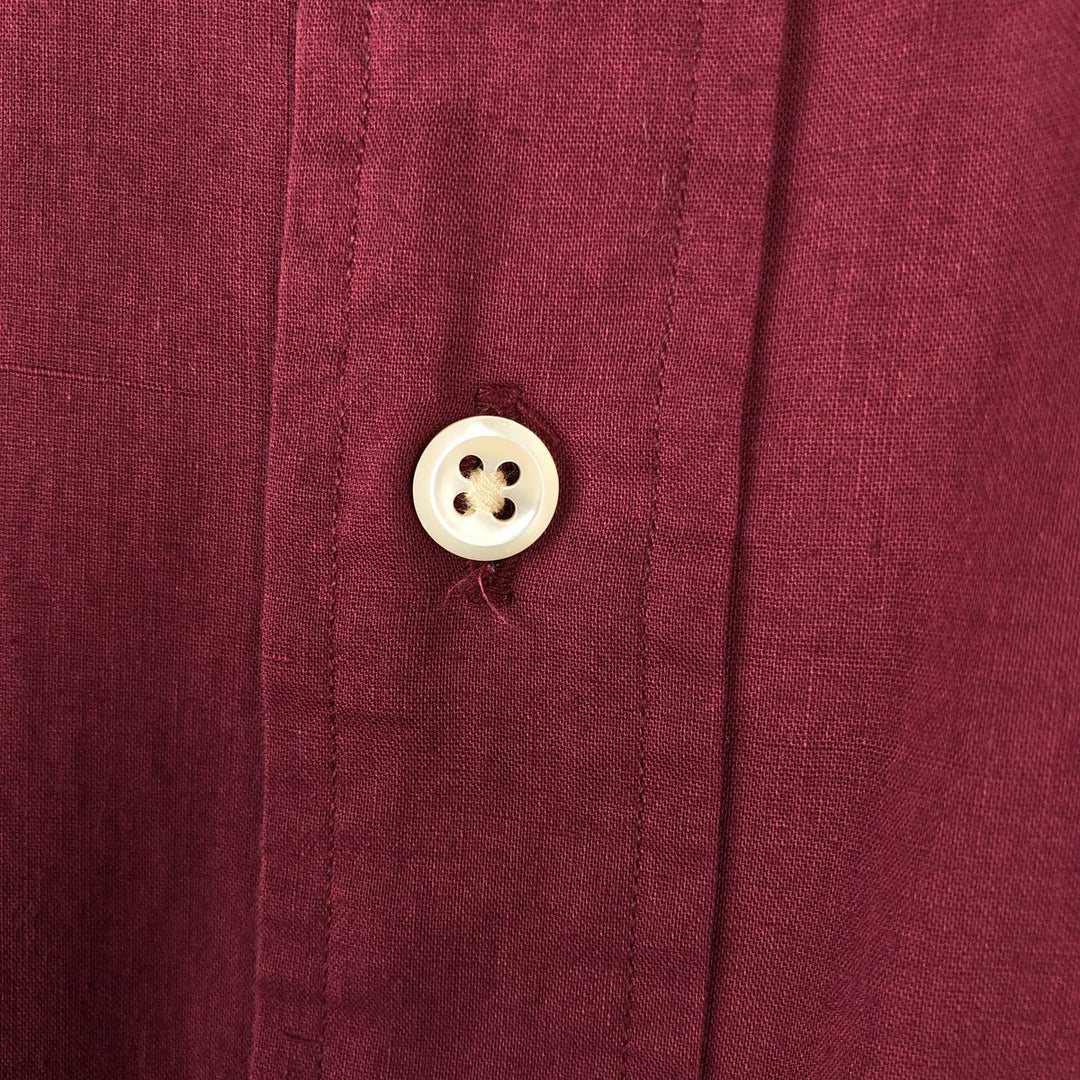 Ralph Lauren long sleeve button down shirt, men's size L cotton red type Vintage Second Hand