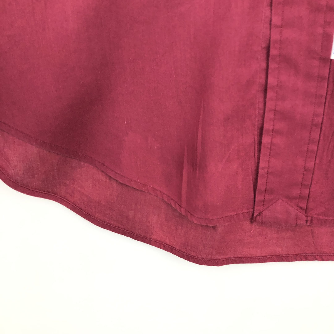 Ralph Lauren long sleeve button down shirt, men's size L cotton red type Vintage Second Hand