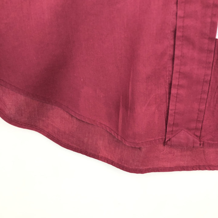 Ralph Lauren long sleeve button down shirt, men's size L cotton red type Vintage Second Hand