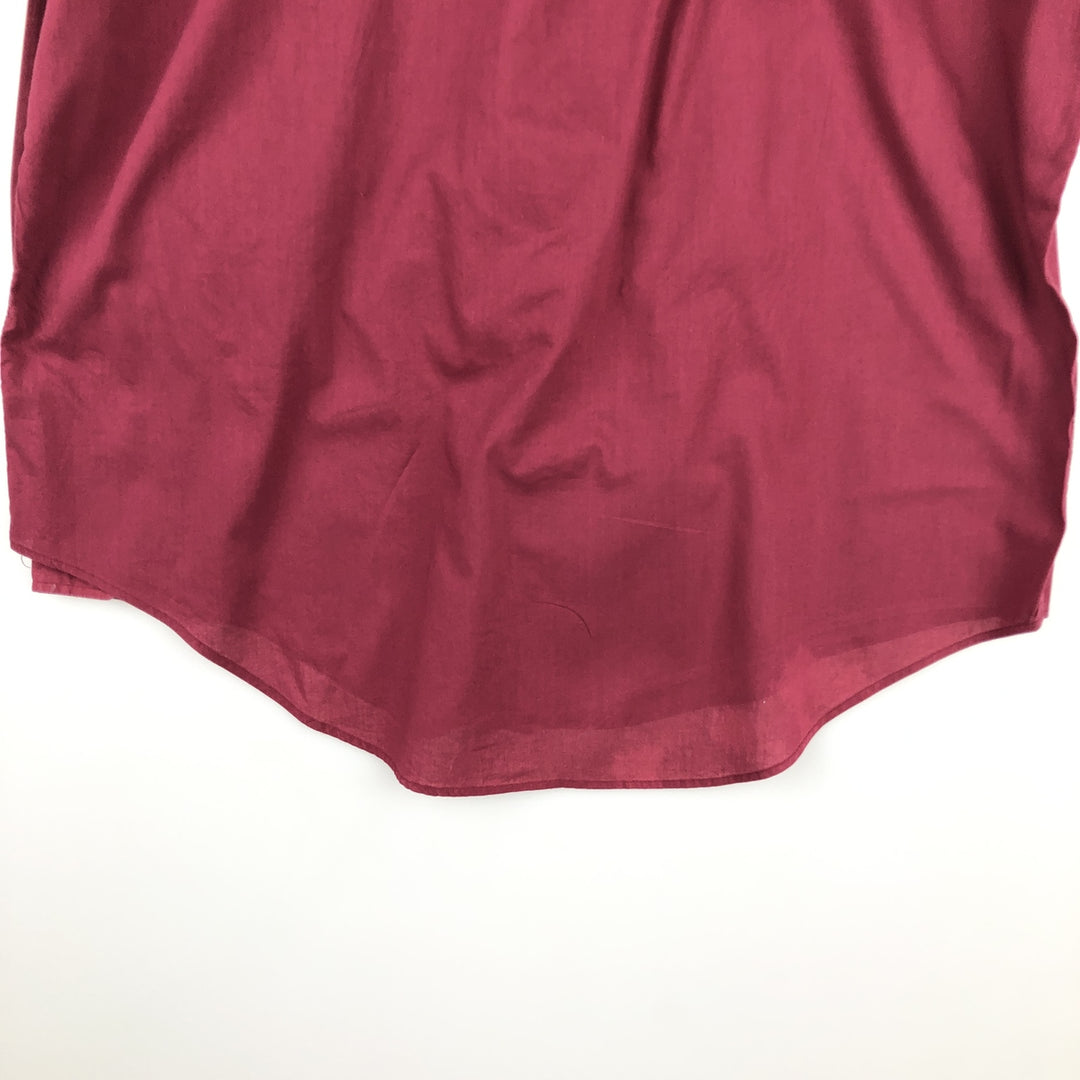 Ralph Lauren long sleeve button down shirt, men's size L cotton red type Vintage Second Hand
