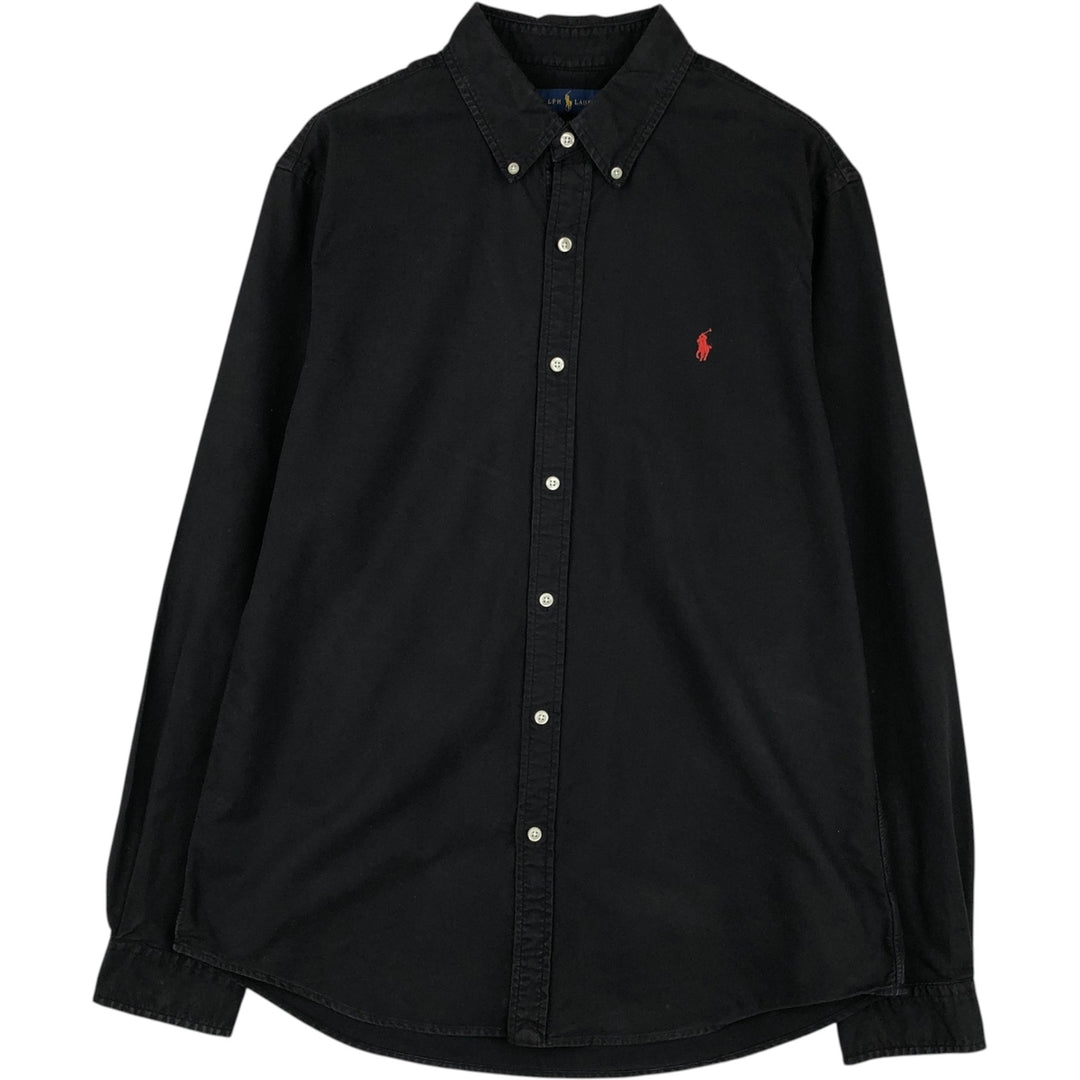 Ralph Lauren Slim Fit Long Sleeve Button-Down Shirt, Men's Size XL cotton black type Vintage Second Hand
