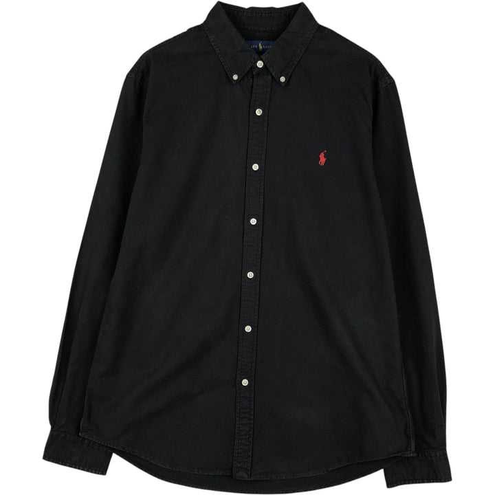 Ralph Lauren Slim Fit Long Sleeve Button-Down Shirt, Men's Size XL cotton black type Vintage Second Hand