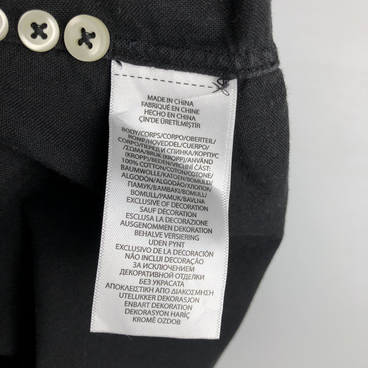 Ralph Lauren Slim Fit Long Sleeve Button-Down Shirt, Men's Size XL cotton black type Vintage Second Hand