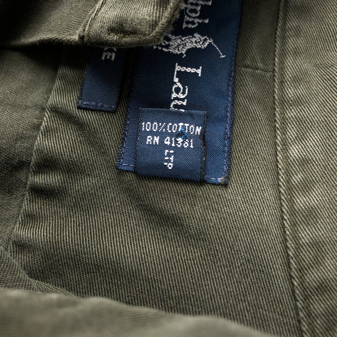 Ralph Lauren BLAKE long sleeve button down shirt, men's size L cotton Khaki type Vintage Second Hand
