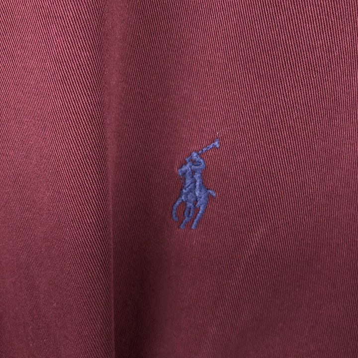 Ralph Lauren BLAKE long sleeve button down shirt, men's size M cotton red type reddish brown Vintage Second Hand