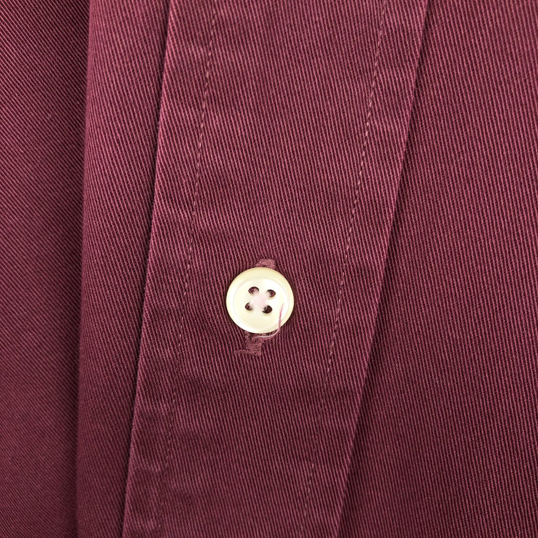 Ralph Lauren BLAKE long sleeve button down shirt, men's size M cotton red type reddish brown Vintage Second Hand
