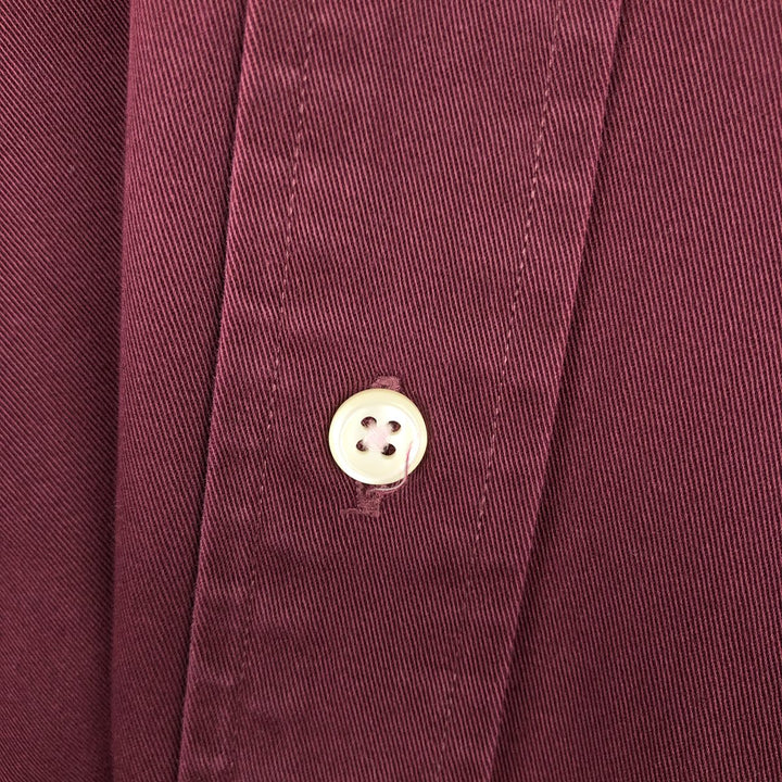Ralph Lauren BLAKE long sleeve button down shirt, men's size M cotton red type reddish brown Vintage Second Hand