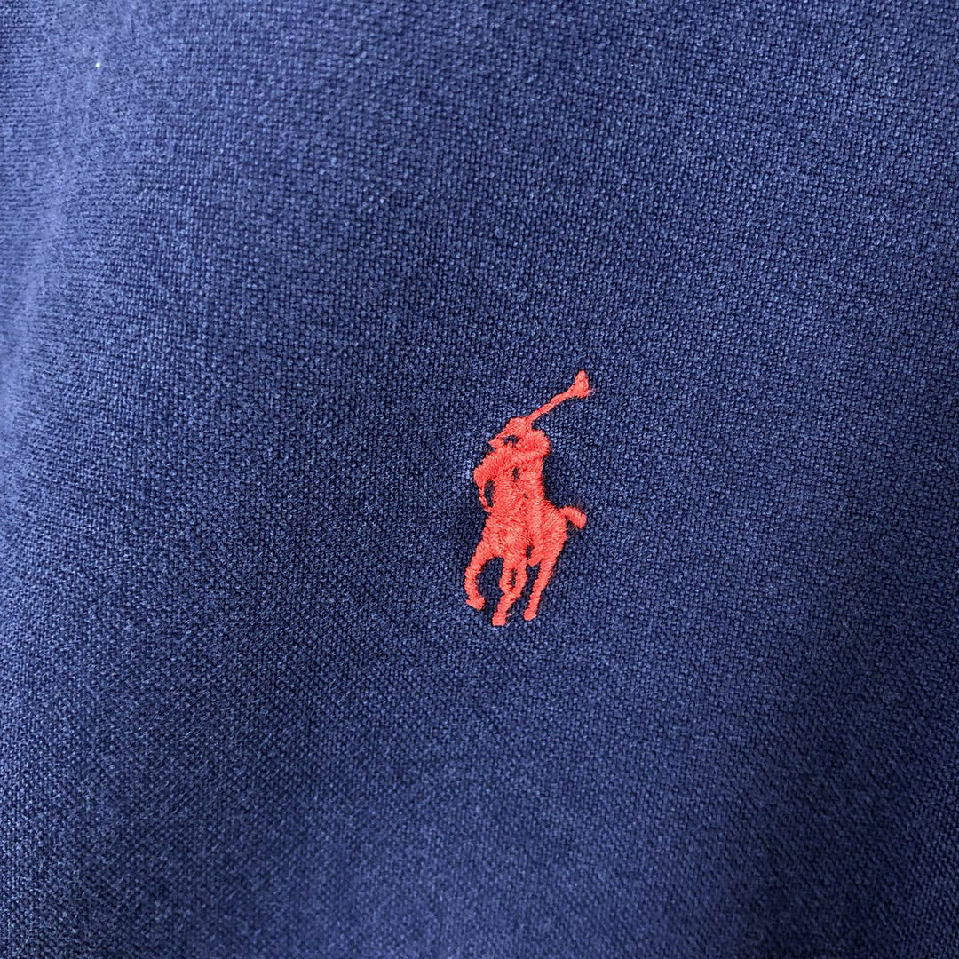 Ralph Lauren Custom Fit Long Sleeve Button Down Shirt Men's XXL cotton navy blue type Vintage Second Hand