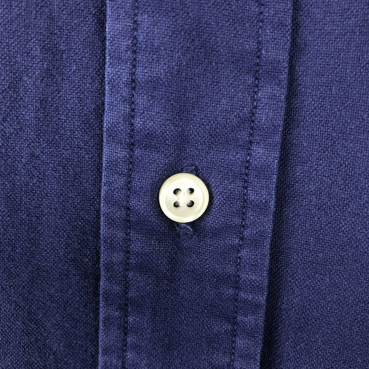 Ralph Lauren Custom Fit Long Sleeve Button Down Shirt Men's XXL cotton navy blue type Vintage Second Hand