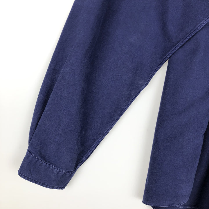 Ralph Lauren Custom Fit Long Sleeve Button Down Shirt Men's XXL cotton navy blue type Vintage Second Hand