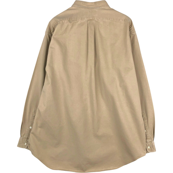 Ralph Lauren BLAKE long sleeve button down shirt, men's XL size cotton Beige type Vintage Second Hand