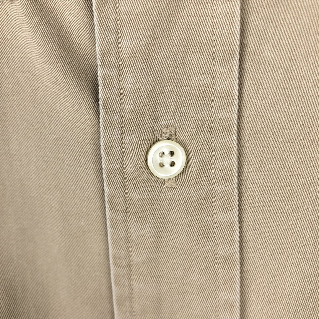 Ralph Lauren BLAKE long sleeve button down shirt, men's XL size cotton Beige type Vintage Second Hand