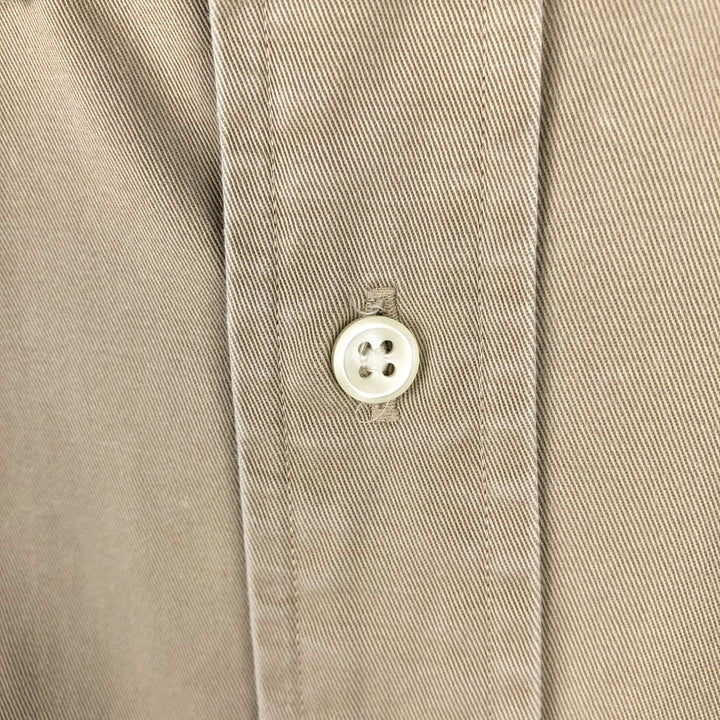 Ralph Lauren BLAKE long sleeve button down shirt, men's XL size cotton Beige type Vintage Second Hand