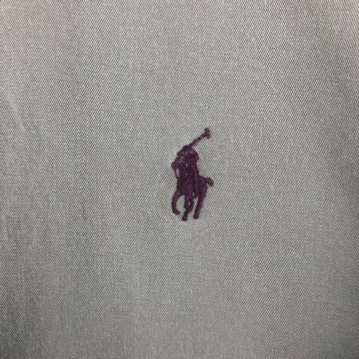 Ralph Lauren BLAKE long sleeve button down shirt, men's size M cotton beige type brown Vintage Second Hand