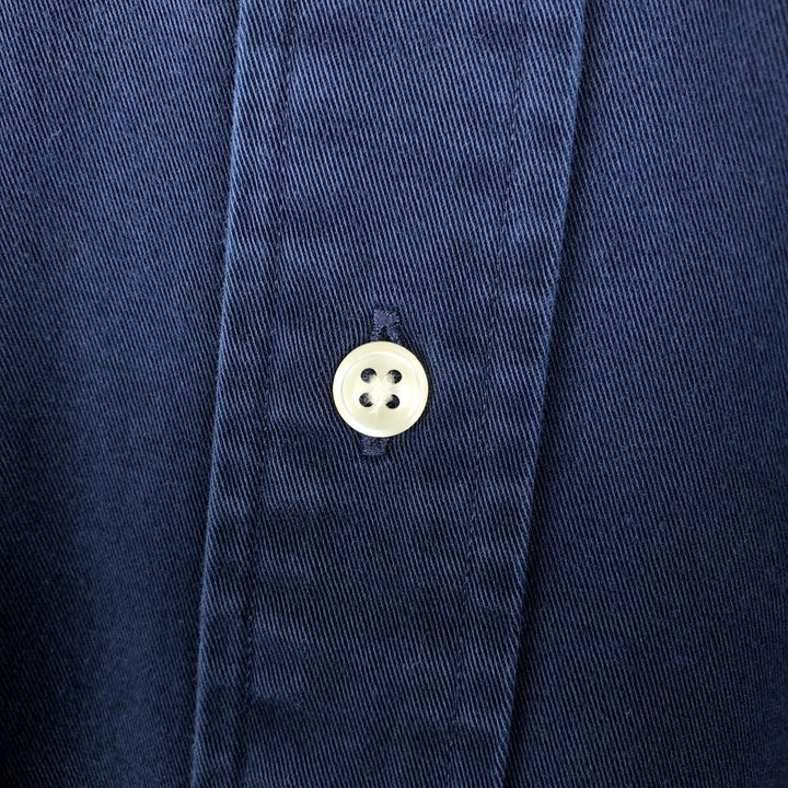 Ralph Lauren BLAKE long sleeve button down shirt, men's XL size cotton navy blue type Vintage Second Hand