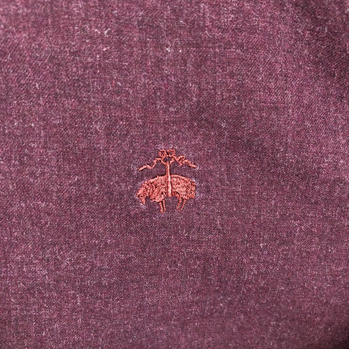 Brooks Brothers Est.1818 Milano Fit Long Sleeve Button Down Shirt, Men's Size L cotton wine-red Vintage Second Hand