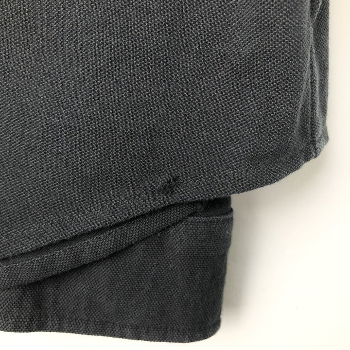 Ralph Lauren Knit Oxford pique long-sleeved button-down shirt, men's size L (approx.) cotton black type Vintage Second Hand