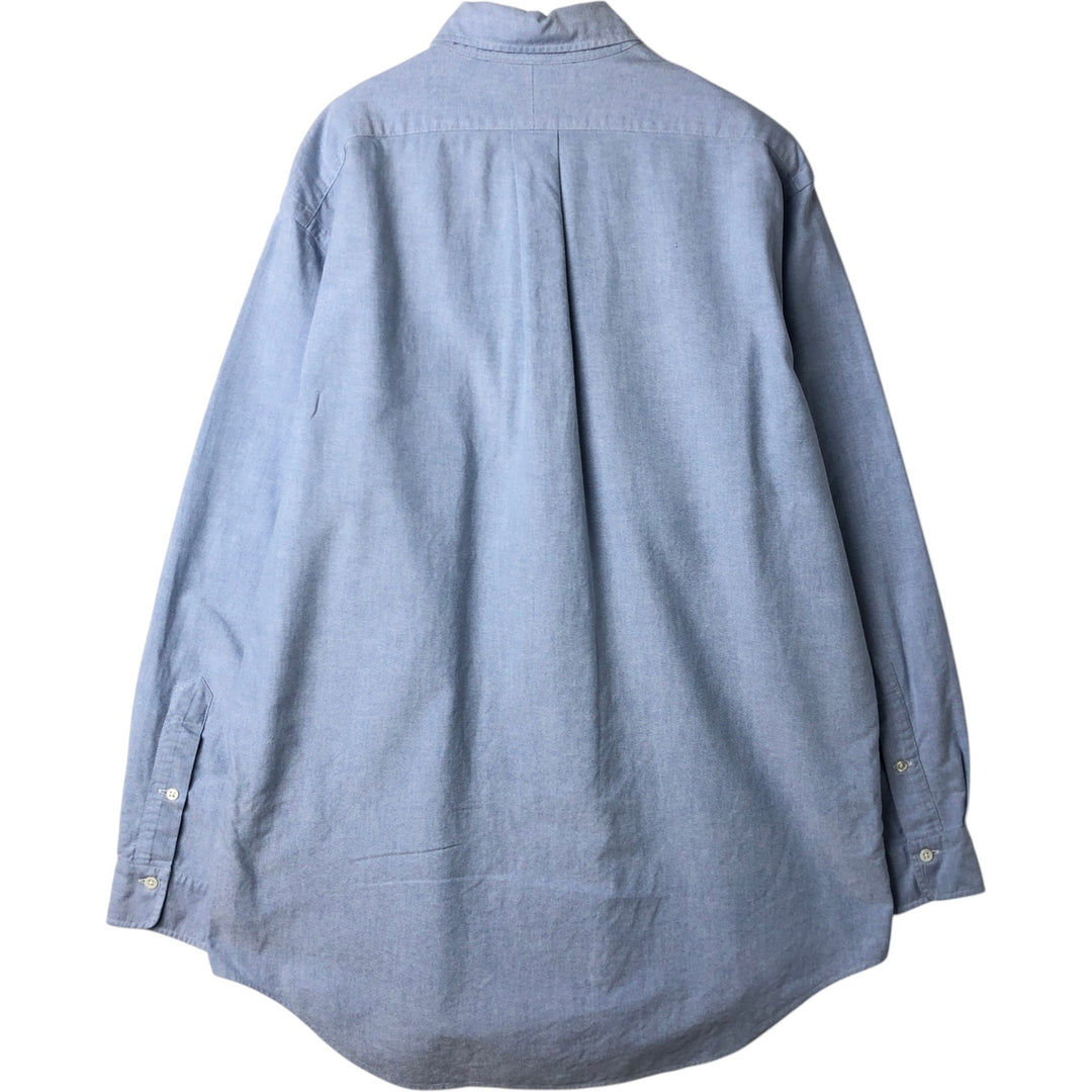 Ralph Lauren long sleeve button down shirt, men's size L cotton Blue type light blue Vintage Second Hand