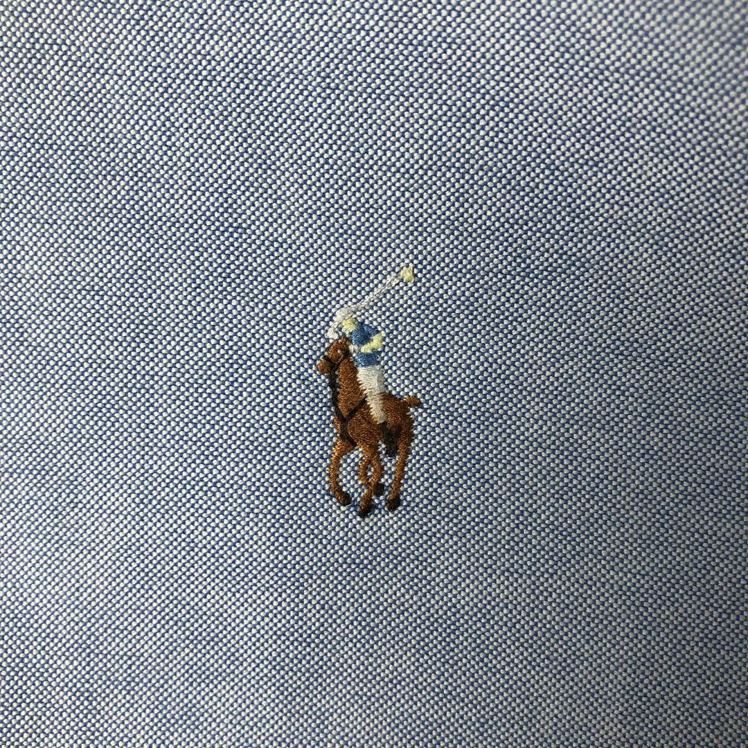 Ralph Lauren long sleeve button down shirt, men's size L cotton Blue type light blue Vintage Second Hand